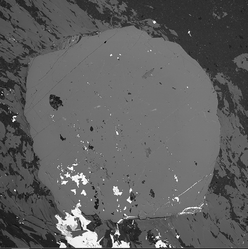 Reveal Internal Zonation Hidden in BSE-Uniform Garnet Grains
