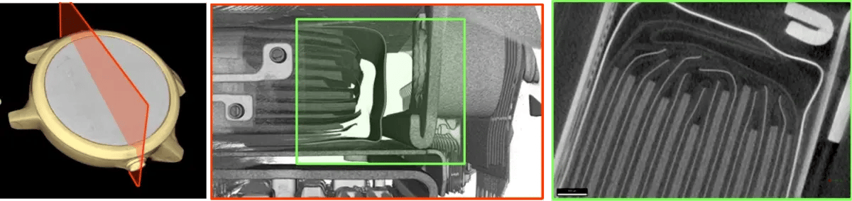 02_ analysis of smartwatch battery, showing irregular anode overhang legth and bad alignement of the electrodes in the battery_1x