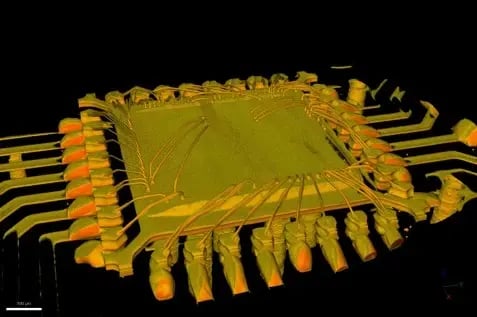Inspect Wire Bonds in Microchips with High Resolution