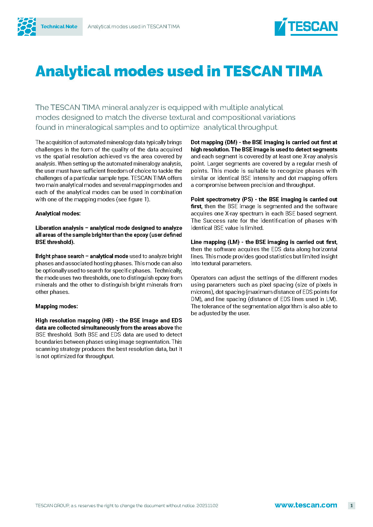 13-21-TN_Analytical modes used in TESCAN TIMA-02
