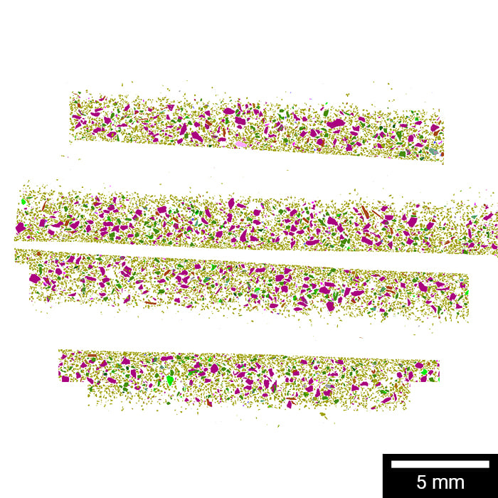 Ilmenite ore section panorama by TESCAN TIMA