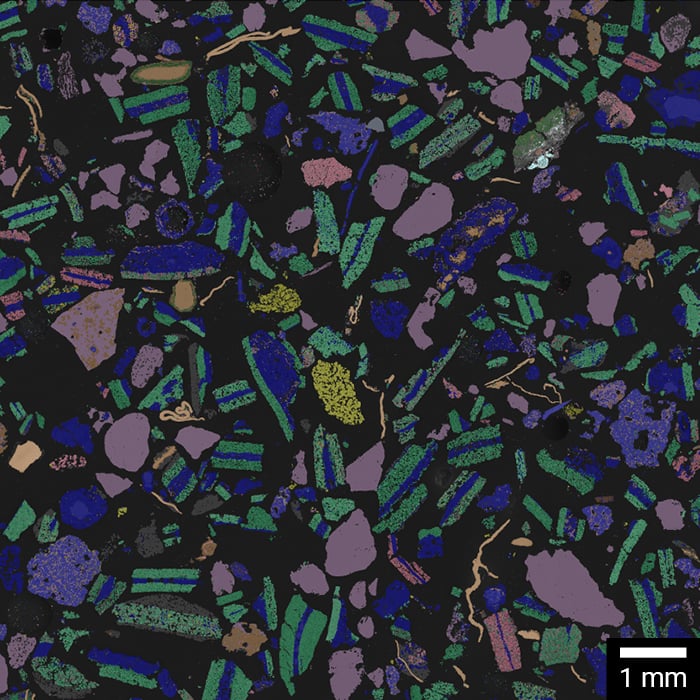 TESCAN TIMA phase map of heat-treated black mass