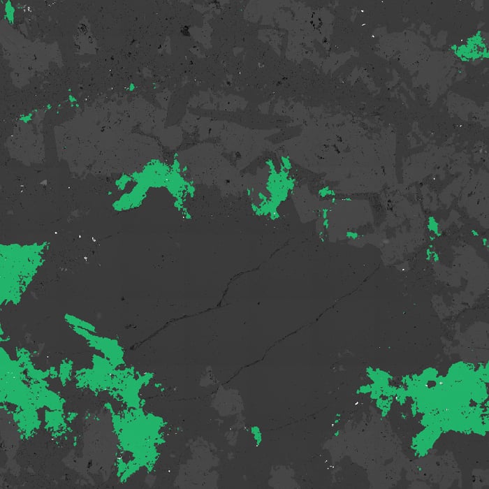 Highlighted lithium phases in TESCAN TIMA analysis