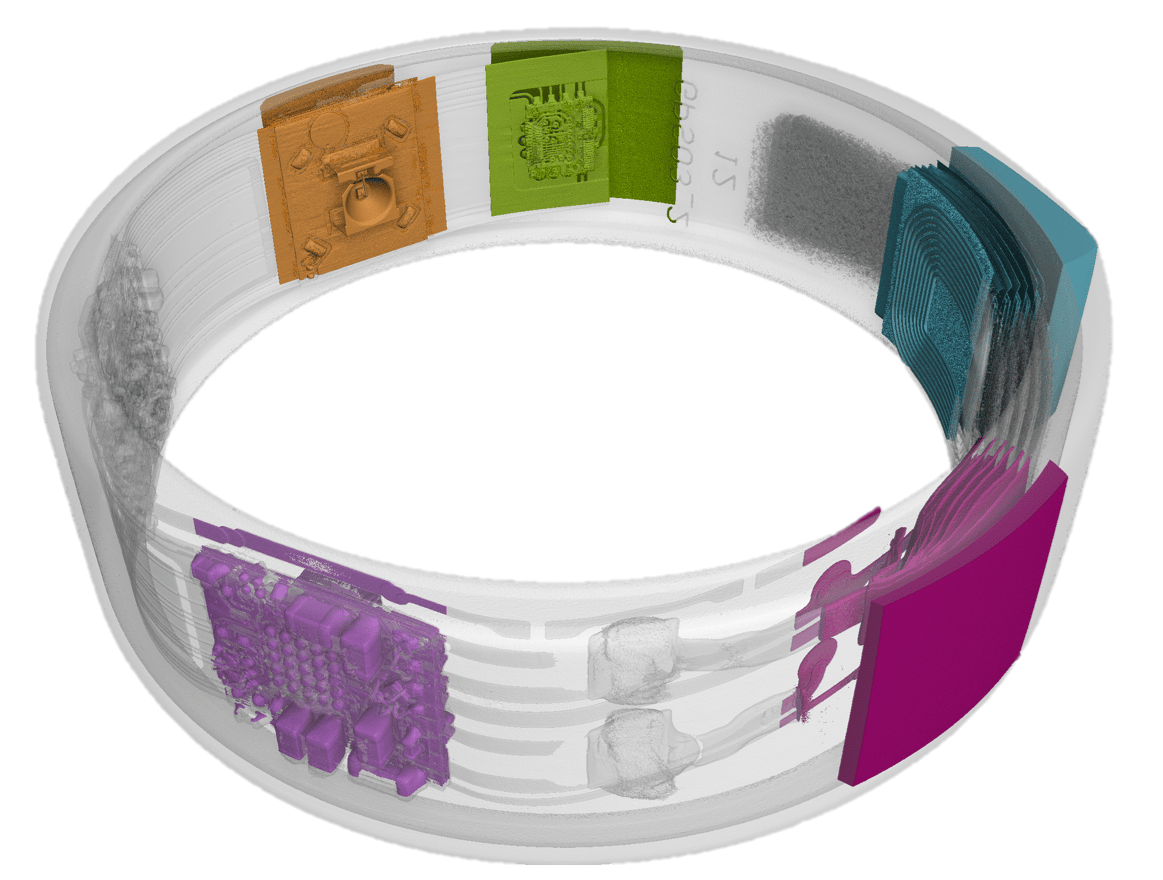 2_Location of specific functional parts of the smart ring including the lithium-ion battery