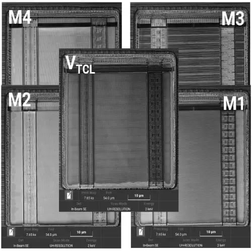 3_Low Angle Polishing of upper thicker metals of semiconductor device