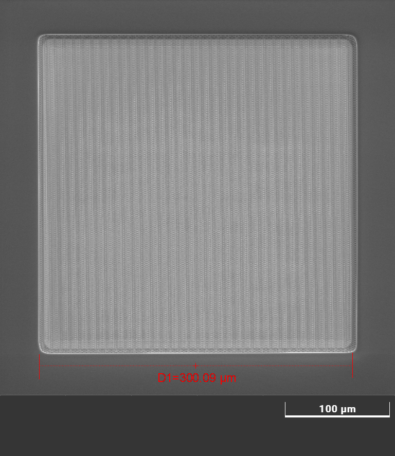 300x300 um2 gas-assisted delayering of 3D NAND device