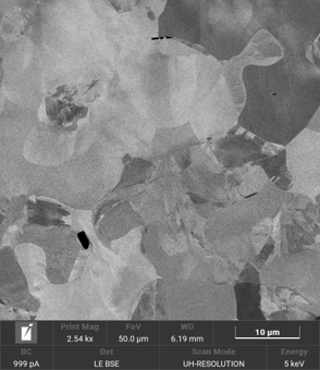 Detail of duplex steel polished surface by Low Angle Polishing method-1