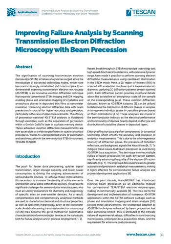 Discover how TESCAN TENSOR enables precise failure analysis for phase change memory with advanced 4D-STEM technology. Read the full case study