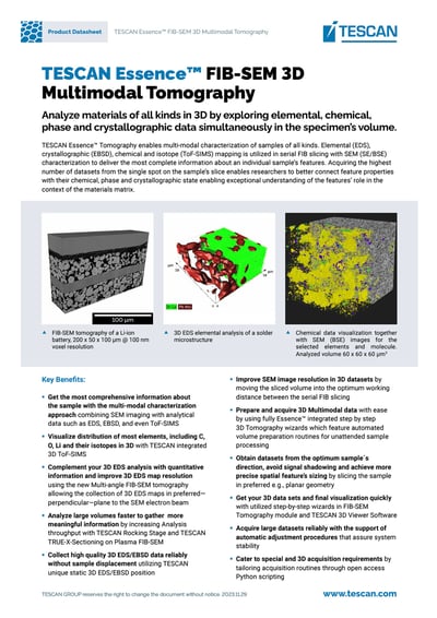 Download | FIB-SEM TESCAN-Essence-Tomography (NEW 2024)