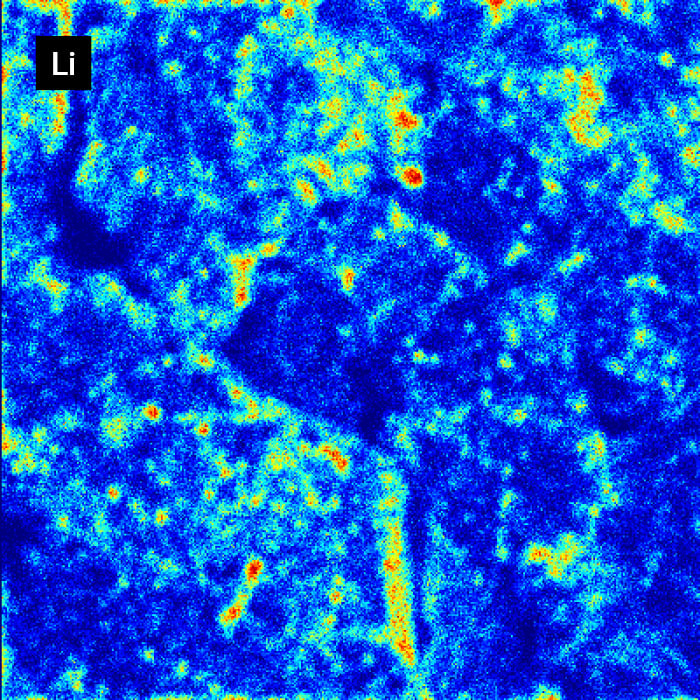 Deeper area Li distribution changes in SEI study