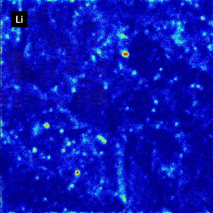 Deeper area Li distribution changes in SEI study