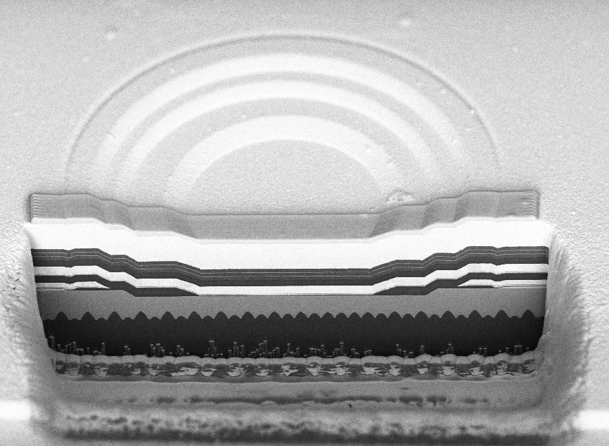 Light Emitting Diode cross-sectional imaging after FIB processing