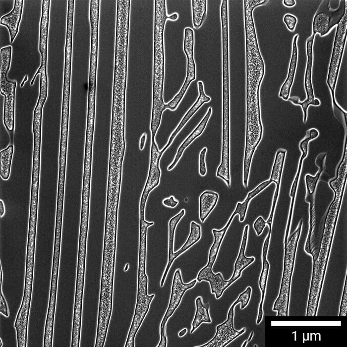 Tescan MIRA XR dual EDS map of Fe distribution in LFP particles for materials analysis