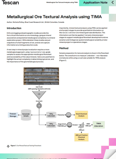 Metallurgical Ore Textural Analysis using Tescan TIMATM