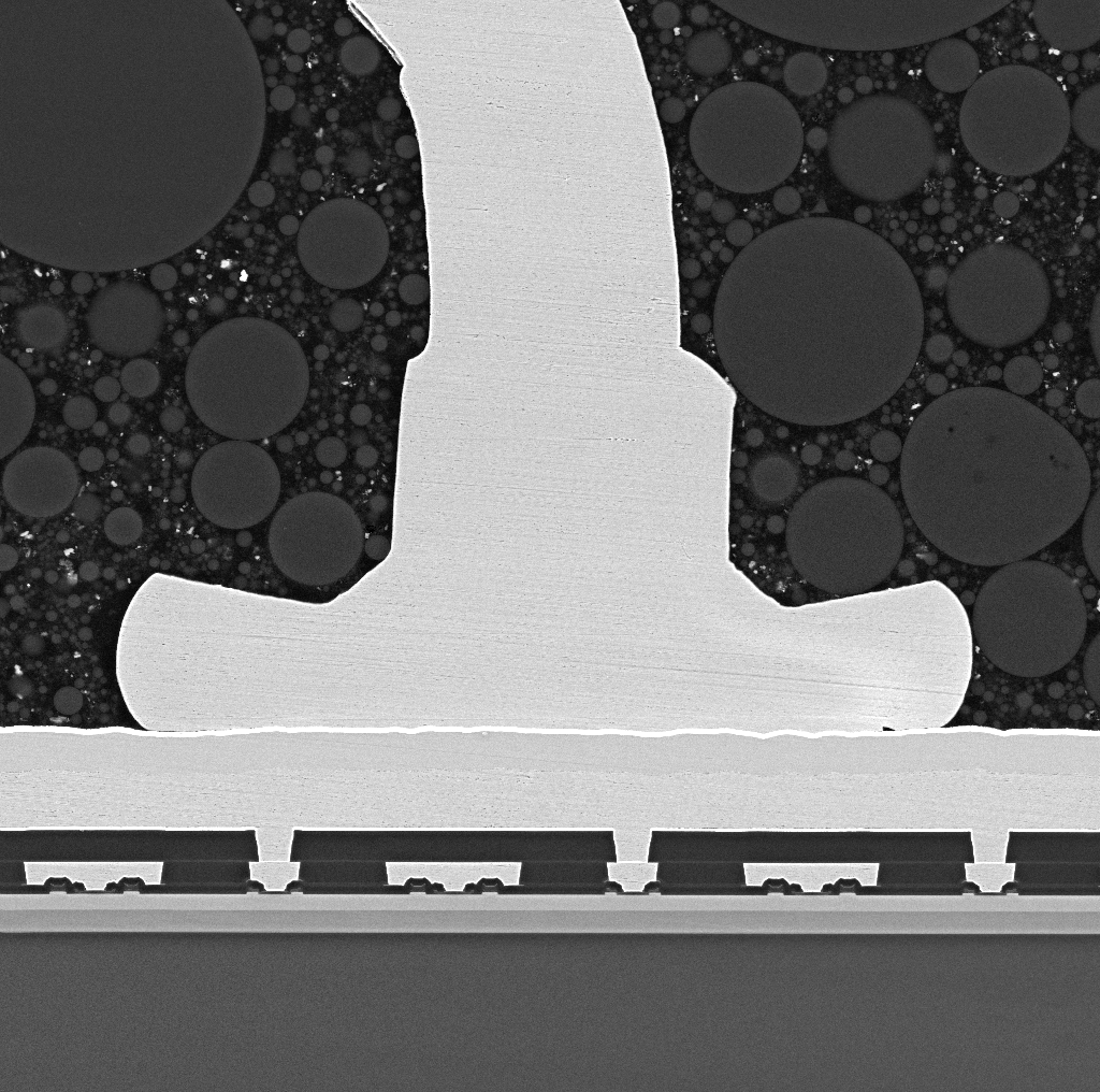 SEM Imaging of wire bonding with LE BSE detector
