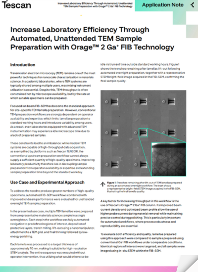 TEM Sample Preparation with OrageTM 2 Ga+ FIB Technology-app note