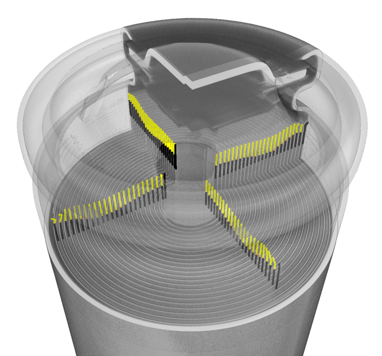 i1_3D render of Li-ion battery with anode overhangs highlighted