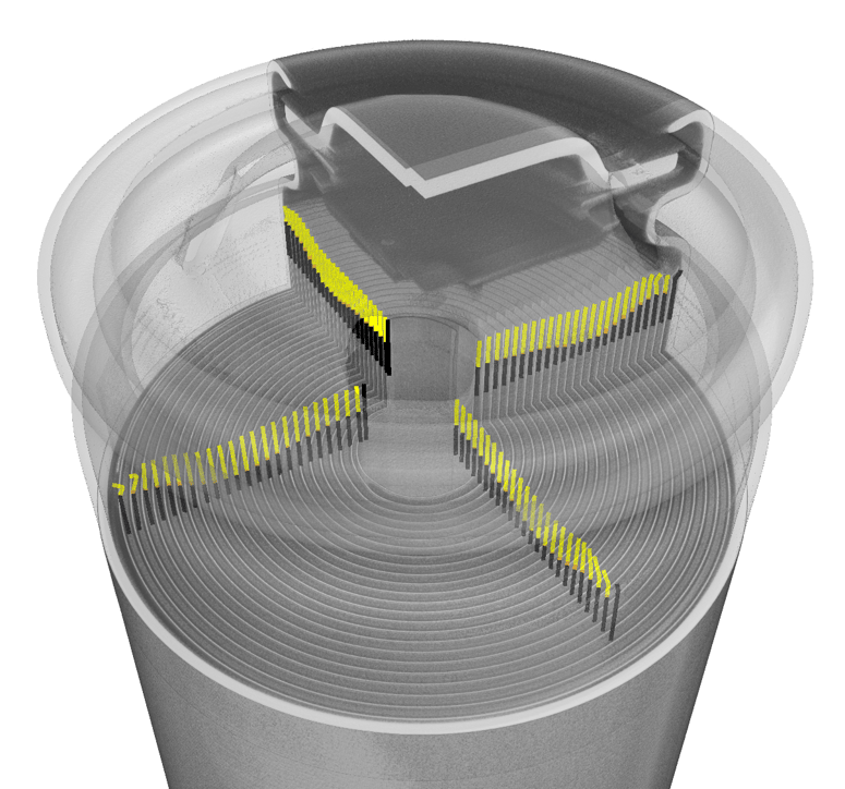 i1_3D render of Li-ion battery with anode overhangs highlighted