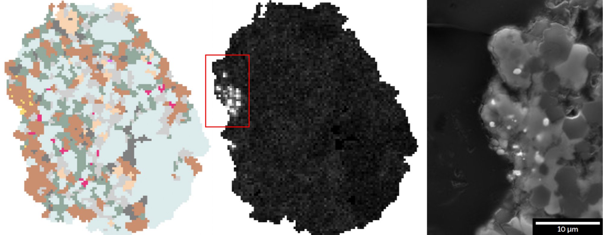 Generate Mineral Maps Showing Location of Gold Grains