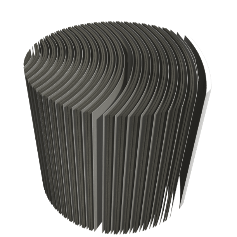 Micro-CT partial analysis of cylindrical lithium-ion battery cell
