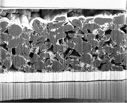 Li-ion battery anode: Curtaining-free polishing using Rocking Stage; 3D visualization and segmentation of porous carbon structure. 